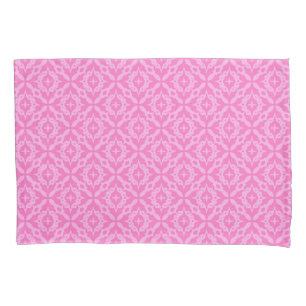 Ornamental Pinke Damast Brustkrebs-Bewusstsein Kissenbezug