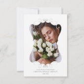 Ornamental Remember Loved One Passed Away Funeral Einladung (Vorderseite)