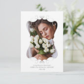 Ornamental Remember Loved One Passed Away Funeral Einladung (Stehend Vorderseite)