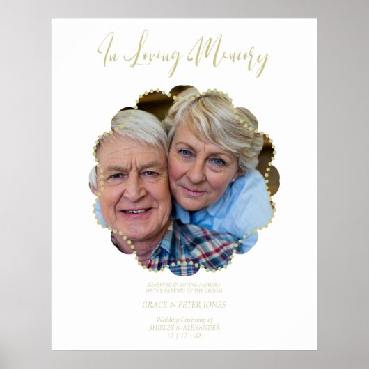 Ornamental reserviert Hochzeitssitztribute Couple Poster (Vorne)