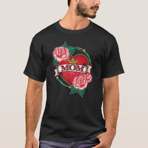 Ornamental Tattoo Style Herzlich Mama T-Shirt