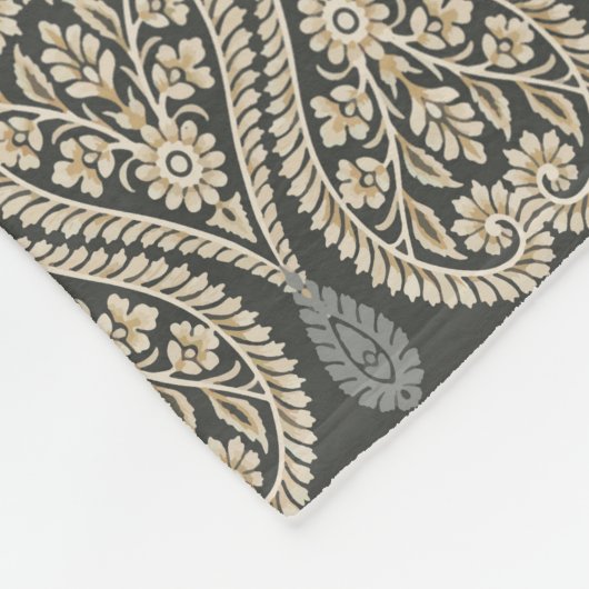 Ornamental Traditional Paisley design Fleecedecke (Ecke)