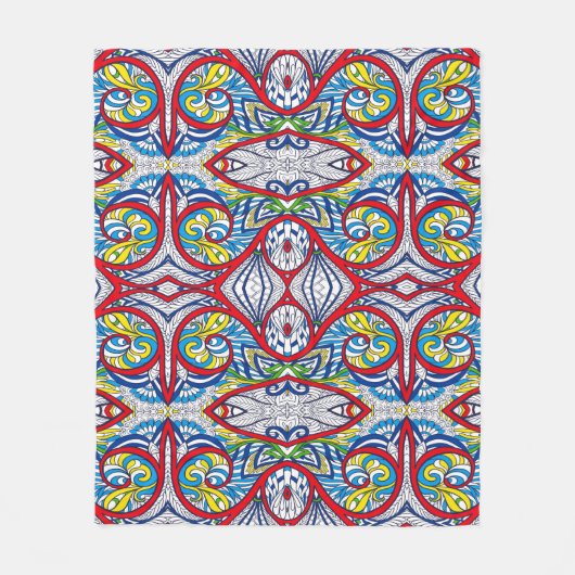 Ornamental Tribal Seamless pattern. Illustration.  Fleecedecke (Vorderseite)