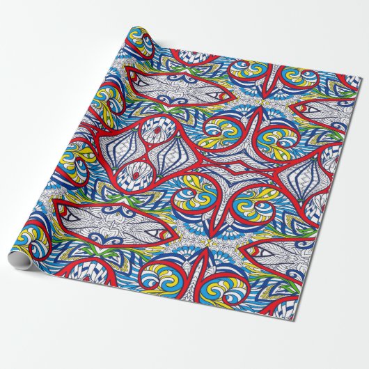 Ornamental Tribal Seamless pattern. Illustration. Geschenkpapier (Ungerollt)