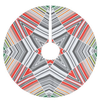 Ornamentale Linien: Gestreifter nahtloser Hintergr Polyester Weihnachtsbaumdecke