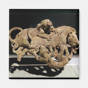 Ornamentale Tafel mit einem Wildschwein Magnet