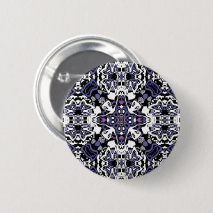 Ornamentaler geometrischer marokkanischer Kaleidos Button