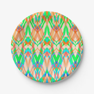 Ornamentaler geometrischer marokkanischer Kaleidos Pappteller