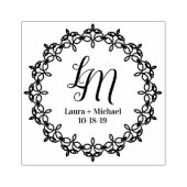 Ornamentaler Modern Wreath Design Gummistempel (Prägung)