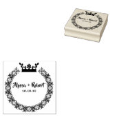 Ornamentaler Modern Wreath With Crown Design Gummistempel (Stempel)