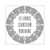 Ornamentaler Techno-Kreis Ex Libris Stempel (Prägung)