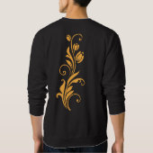 Ornamentales Blumenblumendesign Sweatshirt (Rückseite)