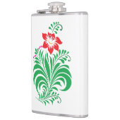 Ornamentales Blumendesign – Elegant Flachmann (Links)