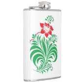 Ornamentales Blumendesign – Elegant Flachmann (Rechts)
