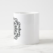 Ornamentales Blumendesign Jumbo-Tasse (Vorderseite)