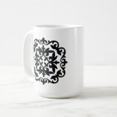 Ornamentales Blumendesign Kaffeetasse (Vorderseite Links)