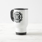 Ornamentales Blumendesign Reisebecher (Vorderseite Links)