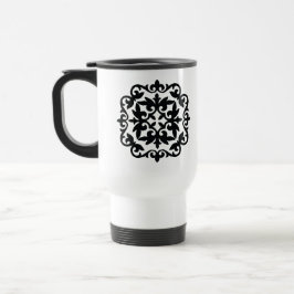 Ornamentales Blumendesign Reisebecher