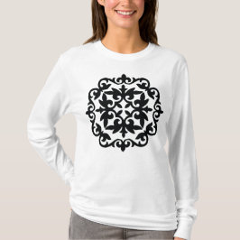 Ornamentales Blumendesign T-Shirt
