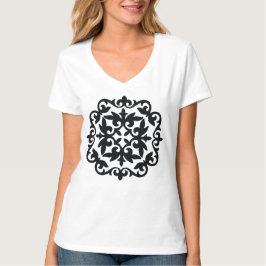 Ornamentales Blumendesign T-Shirt