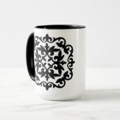 Ornamentales Blumendesign Tasse (Vorderseite Links)