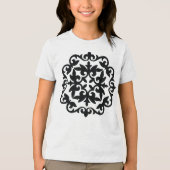 Ornamentales Blumendesign Tri-Blend Shirt (Vorderseite)
