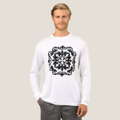 Ornamentales Blumendesign Tri-Blend Shirt (Vorderseite komplett)