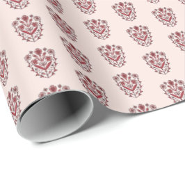 Ornamentales Blumeneinwickelpapier Geschenkpapier