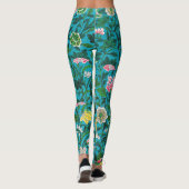 Ornamentales Blumenmuster Leggings (Rückseite)