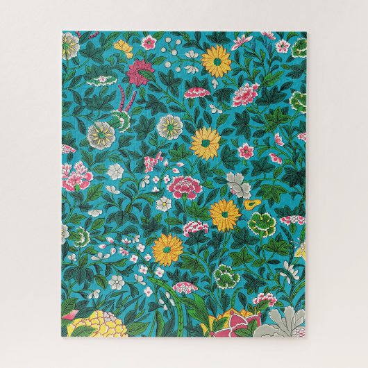 Ornamentales Blumenmuster Puzzle (Vertikal)