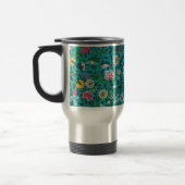Ornamentales Blumenmuster Reisebecher (Links)