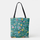 Ornamentales Blumenmuster Tasche (Rückseite)