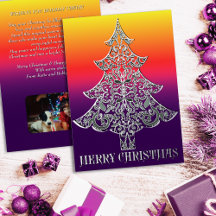 Ornamentales Filigree-Muster-Weihnachtsbaum Silber
