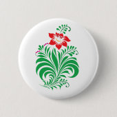 Ornamentales florales Blumendesign – Elegant Button (Vorderseite)