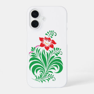 Ornamentales florales Blumendesign – Elegant iPhone 16 Hülle