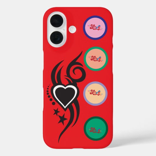 Ornamentales florales Herz-Tattoo  Case-Mate iPhone Hülle (Rückseite)