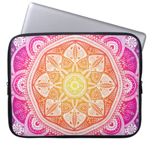 Ornamentales florales Mandala: farbenfrohe Vintage Laptopschutzhülle
