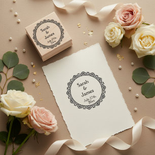 Ornamentales Herz-Gummistempel für Hochzeiten Gummistempel