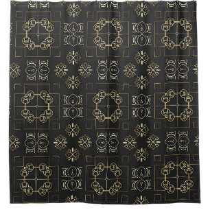 Ornamentales Medaillon Geometrisch Duschvorhang