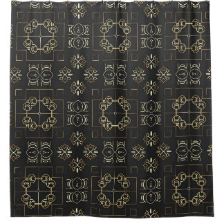 Ornamentales Medaillon Geometrisch Duschvorhang