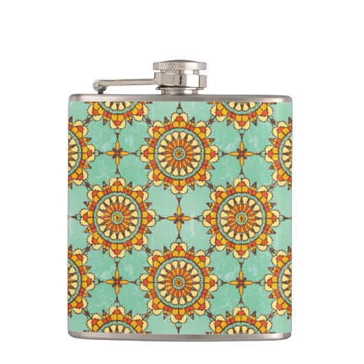 Ornamentales Muster Flachmann (Vorderseite)