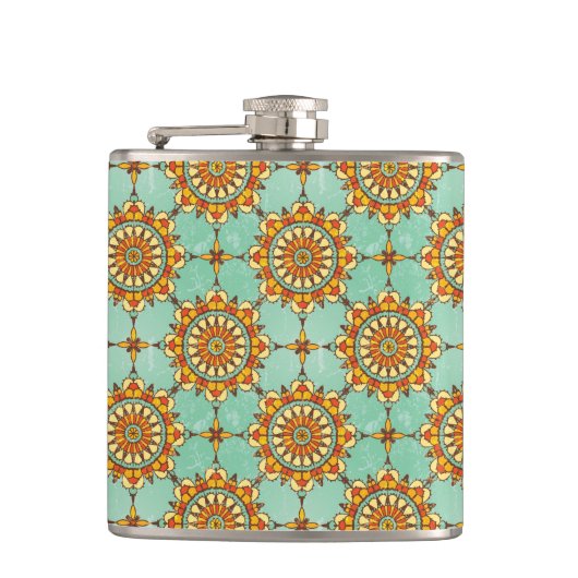 Ornamentales Muster Flachmann (Vorderseite)