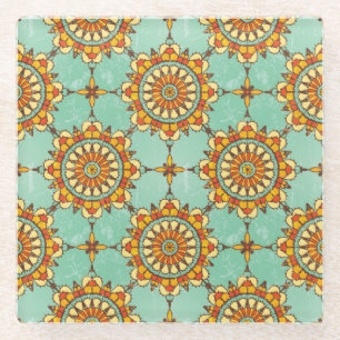 Ornamentales Muster Glasuntersetzer