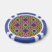 Ornamentales Muster, mehrfarbig, Pokerchips (Einzeln)