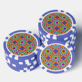 Ornamentales Muster, mehrfarbig, Pokerchips (Stapel)