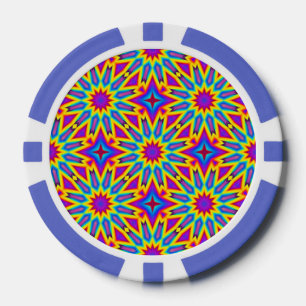 Ornamentales Muster, mehrfarbig, Pokerchips