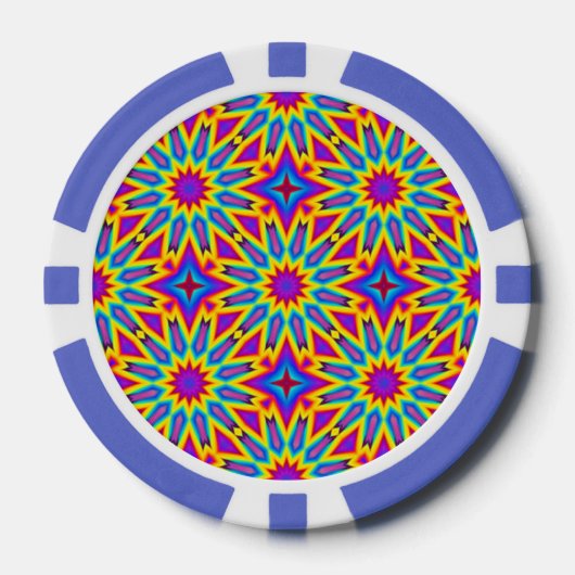 Ornamentales Muster, mehrfarbig, Pokerchips (Vorderseite)