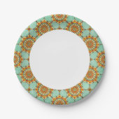 Ornamentales Muster Pappteller (Vorderseite)