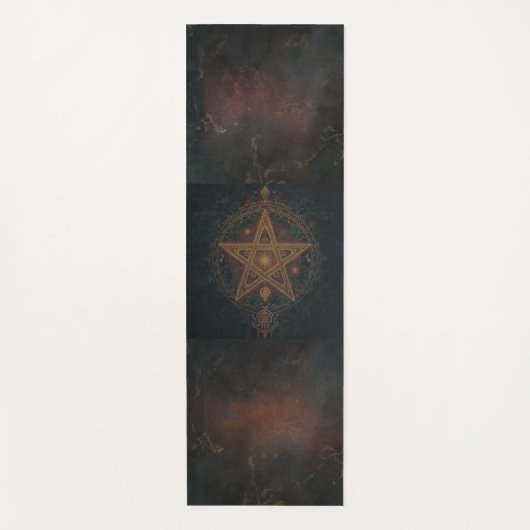 Ornamentales Pentagramm  Yogamatte (Vorderseite)
