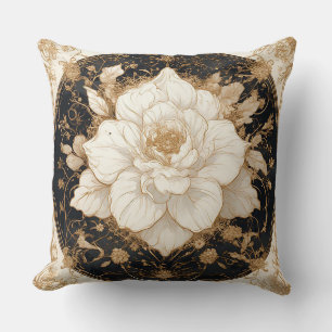 Ornamentales Rosendesign Kissen